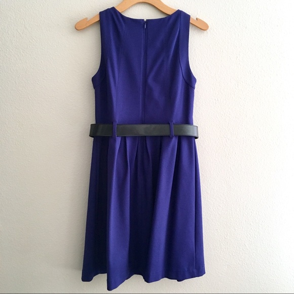 Theory Ardi Blue A-line Dress Sz 8 - Belted - Picture 2 of 8